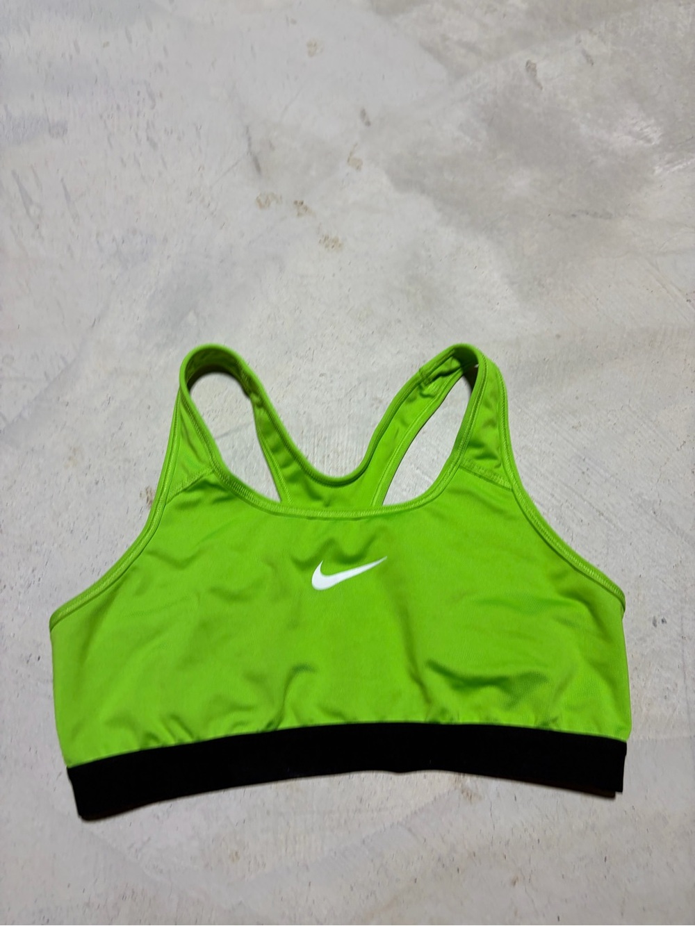 Nike Women's Dri-FIT Lime Green Sports Bra large